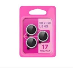 INF Protecteur d'objectif de caméra Bling Diamond Eagle Eye compatible avec iPhone 17 - Couvercle d'objectif en verre trempé