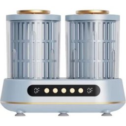 INF Mini Machine à Laver à Double Cuve : Lave-linge Indépendant à Double Compartiment avec Essoreuse Bleu