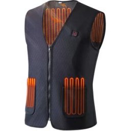 INF Gilet Chauffant Homme Femme, Gilet Chauffant Electrique USB Chaud Noir/Gris XL