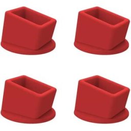 INF Lot de 4 protections de boucle de ceinture de sécurité en silicone : Anti-rayures, universelles Rouge