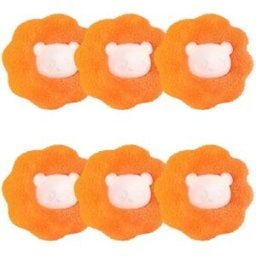 INF Boule d'épilation pour machine à laver 6 pièces Orange