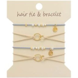INF Bracelet Élastique pour Cheveux Cœur de Perle - Élégant et Polyvalent