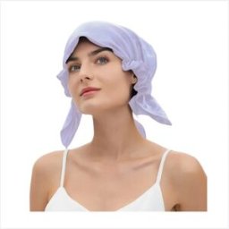 INF Bonnet de nuit en soie fin - Bonnet de sommeil en soie doux et respirant avec bande élastique pour protection des cheveux Violet
