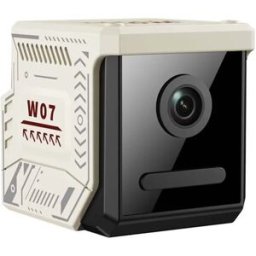 INF Caméra de sécurité Wi‑Fi 1080P avec vision nocturne infrarouge, détection de mouvement, stockage cloud/local et socle Beige