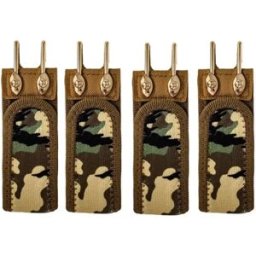INF Sangles de Taille Velcro Ajustables 4 Pièces - Ceinture Élastique Invisible Sans Boucle, Camouflage Vert
