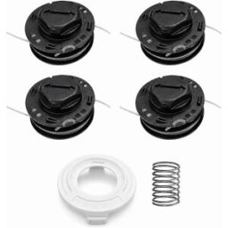 INF Tête de coupe-bordure - 4 bobines + 1 couvercle + 1 ressort, compatible avec Stihl FSA 57 FSE52