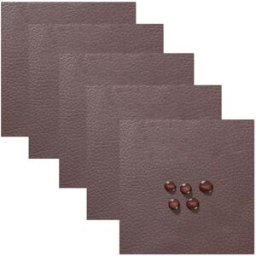 INF Patch de réparation du cuir Ruban de réparation du cuir auto-adhésif, 5 pièces Marron foncé