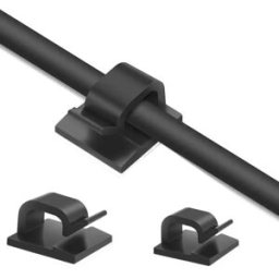 INF Support de câble autocollant, paquet de 50 Le noir