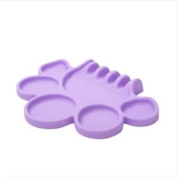 INF Palette de Mélange de Maquillage en Silicone avec Support de Pinceaux, Palette Aquarelle pour Nail Art Violet