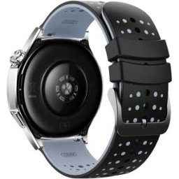 INF Bracelet de montre en silicone 22 mm compatible avec Suunto 9 Peak, Huawei, Xiaomi, Redmi et Samsung - Design ciel étoilé Noir + Gris