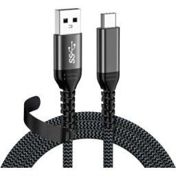 INF Câble USB 3.2 Type-A vers Type-C - 10Gbps, charge 3A, âme en cuivre étamé, gaine tressée en nylon 3 m