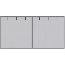INF Rideau Moustiquaire Magnétique en Fibre de Verre pour Garage - Installation Facile Gris M