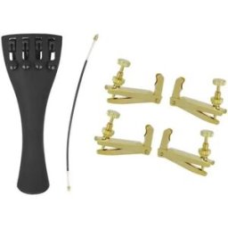 INF Cordier pour violon en métal - quatre micro-accordeurs, installation facile, réglage précis, couleurs multiples, 11cm x Or