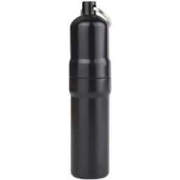 INF Étui à Cigarettes Scellé Portable - Alliage d'Aluminium, Étanche, Contient 5 Cigarettes Régulières Le noir