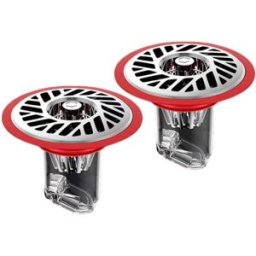INF Large Mesh Odor-Proof Floor Drain Seal (2-Pack) - Fast Drainage, Plug-and-Play, Universal Fit Argent