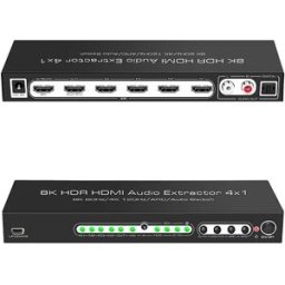 INF Extracteur audio HDMI 4K avec télécommande