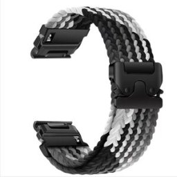 INF Bracelet de montre tissé en nylon élastique compatible avec Garmin Fenix 8/7X Pro/955/965 Boucle magnétique à dégagement Multicolore 20 mm