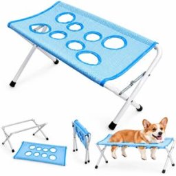 INF Hamac de bain pour animaux - Élingue de toilettage en maille et métal pour chats et petits chiens, support stable