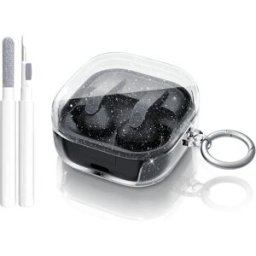 INF Étui de protection TPU pailleté transparent compatible avec Samsung Galaxy Buds4/4 Pro - Anti-choc, Résistant à l'eau,