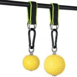 INF Ballon de préhension pour tractions (Diamètre 7.2cm) - Entraîneur suspendu en PU jaune pour force des doigts, du poignet et