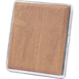 INF Étui à Cigarettes en Cuir PU avec Texture Bois - Contient 20 Cigarettes de Taille Standard Marron