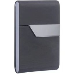 INF Étui à Cigarettes en Cuir PU avec Finition Bois - Contient 7 Cigarettes King Size Le noir