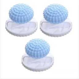 INF Lot de 3 boules anti-peluches 2 en 1 pour machine à laver – Élimine les poils d'animaux flottants et réutilisables Bleu