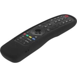 INF Housse en silicone pour télécommande avec cordon compatible avec LG MR21GC, LG MR21N, LG MR21GA - Anti-choc, anti-tache, Le noir