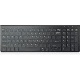 INF Clavier sans fil - Double mode Bluetooth 5.0/3.0, récepteur 2-en-1 USB/Type-C, touches ciseaux silencieuses, compatible Le noir