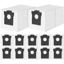 INF Sacs à poussière de remplacement 12-pack pour aspirateurs robots, compatible avec Dreame et Mova, 3.2L ABS non-tissé