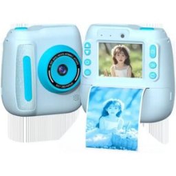 INF Appareil photo instantané avec impression et carte 32GB - 48MP, écran IPS 2.4-inch, vidéo 1080p, charge USB-C Bleu