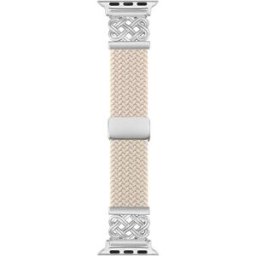INF Bracelet Magnétique en Nylon Tressé Élégant pour Apple Watch S9 M Rose