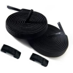INF Lacets sans nouer avec clip magnétique, 2 paires, élastiques et compatibles avec chaussures de sport, cuir, décontractées Le noir
