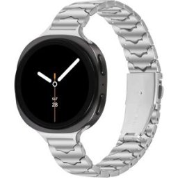 INF Bracelet de montre en acier inoxydable style Batman compatible avec Samsung Galaxy Watch8/8 Classic - Argent