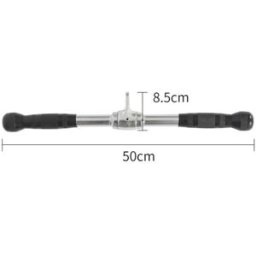 INF Barre poulie haute-basse - Barre droite ergonomique en acier 50.00cm pour machines à câble et stations crossover