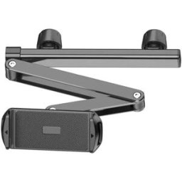 INF Support voiture pliable compatible avec smartphone et tablette 15 pouces, fixation appui-tête arrière, design compact et