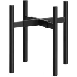 INF Support de Pot de Fleur Décoratif Rond en Métal Noir - Réglable