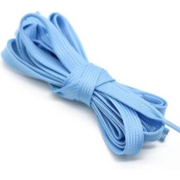 INF Lacets Plats Luminescents Bleus de 120cm pour 6-7 Paires d'Œillets - Polyester
