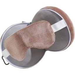 INF Oreiller de Voyage 2-en-1 en Forme de U avec Masque de Sommeil Bloquant la Lumière - Café
