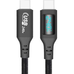 INF Câble USB-C vers USB-C : 240 W, transfert de données 480 Mbps 1 m