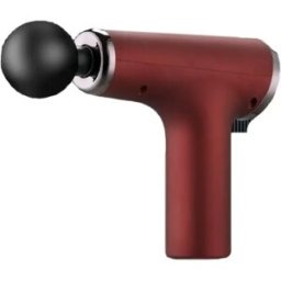 INF Mini pistolet de massage 32 vitesses avec écran LCD - Type-C, 4 têtes interchangeables pour massage profond et récupération Rouge