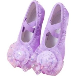 INF Chaussons de danse classique en satin pour enfants avec motif de patte de chat en maille Violet 38