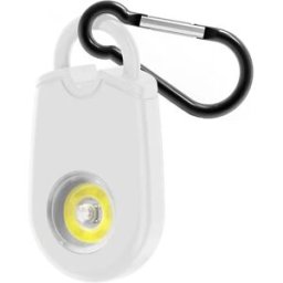 INF Alarme de sécurité personnelle à LED ultra-lumineuse - Alarme d'urgence 125 dB avec porte-clés Blanc