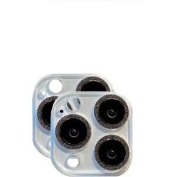 INF Lot de 2 protecteurs d'objectif d'appareil photo à paillettes intégrées (noir) compatibles avec iPhone 17 Air
