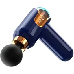 INF Mini pistolet de massage électrique avec écran LCD - 9 vitesses, percussion profonde, batterie 1800mAh et étui de transport Bleu