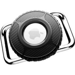 INF Support de collier pour animal compatible avec Apple AirTag - Silicone PC Métal Boucle Rotative Étui Étanche Le noir