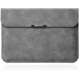 INF Housse Universelle 3-en-1 pour Ordinateur Portable 13.3/14 pouces avec Support - Cuir PU Gris