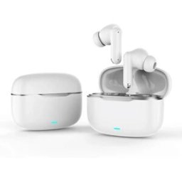 INF Écouteurs sans fil Bluetooth ANC+ENC à double micro, autonomie 4h, boîtier 230mAh Blanc