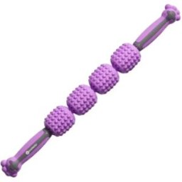 INF Four-Bead Silicone Muscle Roller Stick - Textured Handheld Massage Stick for Calf, Leg, Shoulder and Neck Relief Violet