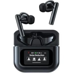 INF Écouteurs Bluetooth 5.0 sans Fil Noirs avec ANC, Écran Tactile LCD et Son de Haute Qualité, Compatibles avec APPLE,